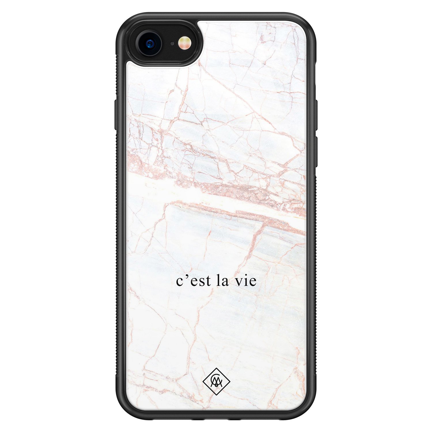 iPhone SE 2020 glazen hardcase C'est la vie