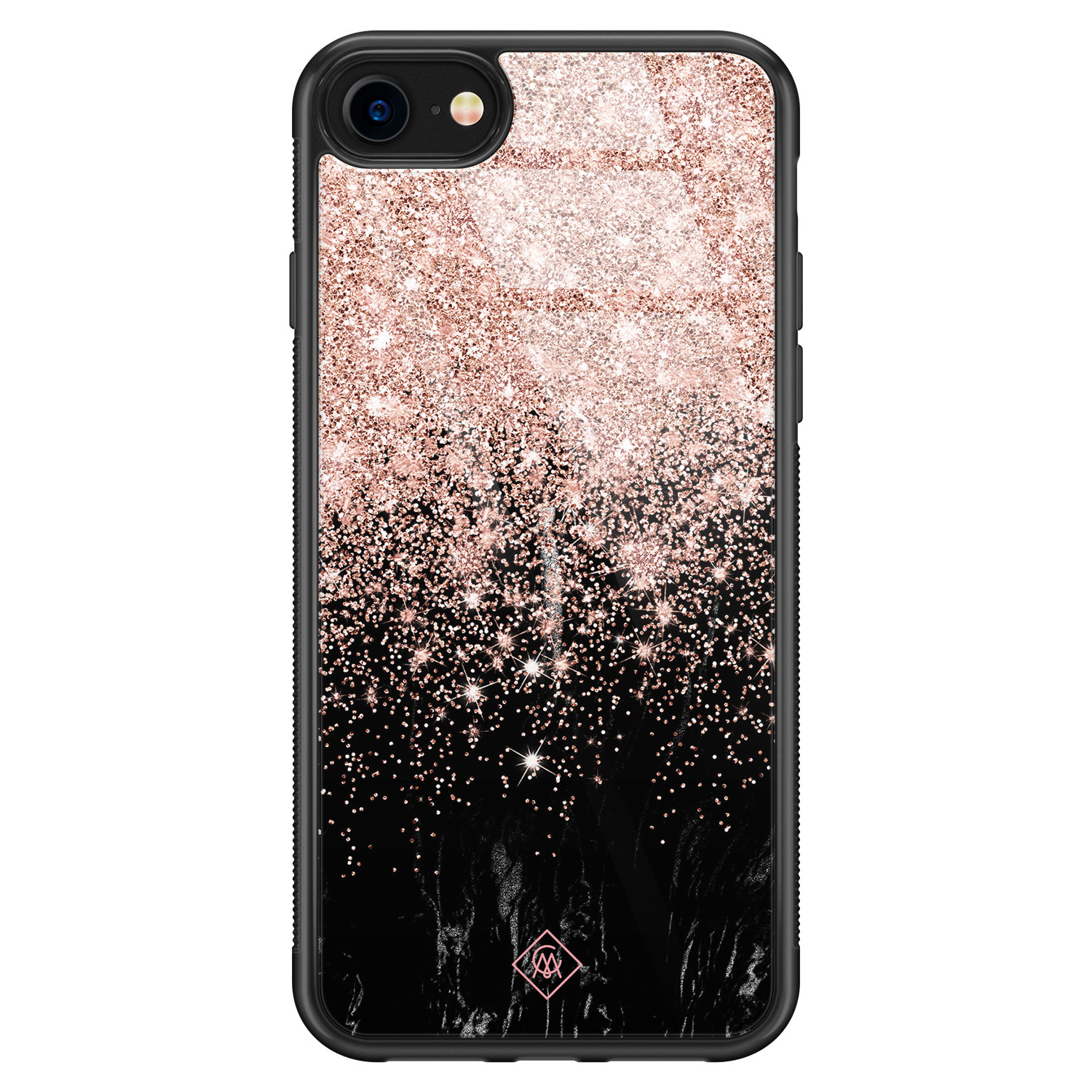 iPhone SE 2020 glazen hardcase - Marmer twist