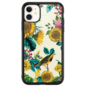 Casimoda iPhone 11 glazen hardcase - Sunflowers