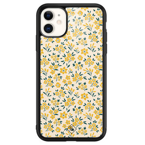 Casimoda iPhone 11 glazen hardcase - Yellow garden