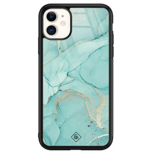 Casimoda iPhone 11 glazen hardcase - Touch of mint