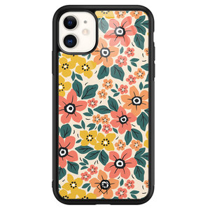 Casimoda iPhone 11 glazen hardcase - Blossom