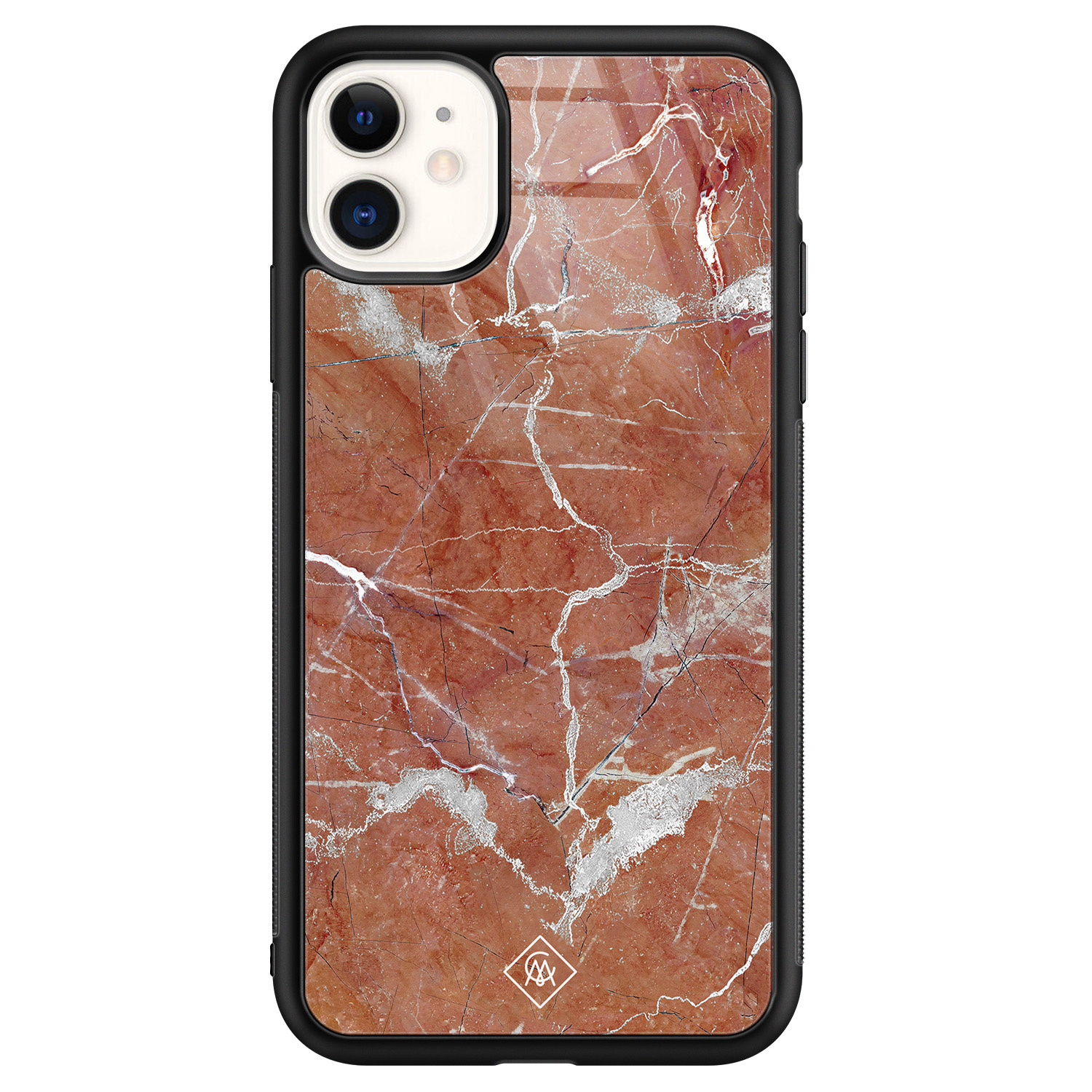 iPhone 11 glazen hardcase Marble sunkissed