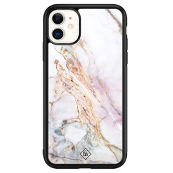 Casimoda iPhone 11 glazen hardcase - Parelmoer marmer