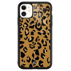 Casimoda iPhone 11 glazen hardcase - Jungle wildcat