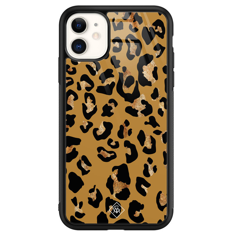 Casimoda iPhone 11 glazen hardcase - Jungle wildcat