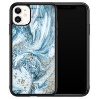 Casimoda iPhone 11 glazen hardcase - Marble sea