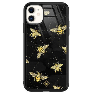 Casimoda iPhone 11 glazen hardcase - Bee yourself