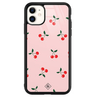 Casimoda iPhone 11 glazen hardcase - Kersjes