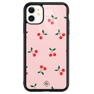 Casimoda iPhone 11 glazen hardcase - Kersjes