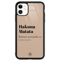 Casimoda iPhone 11 glazen hardcase - Hakuna Matata