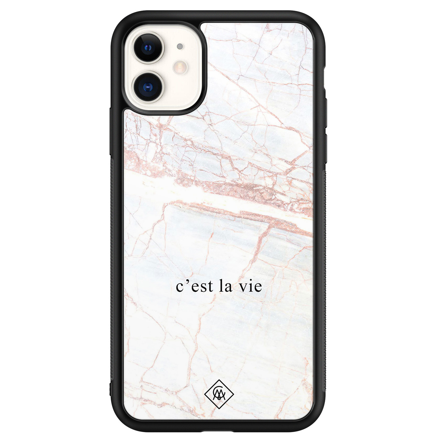 iPhone 11 glazen hardcase - C'est la vie