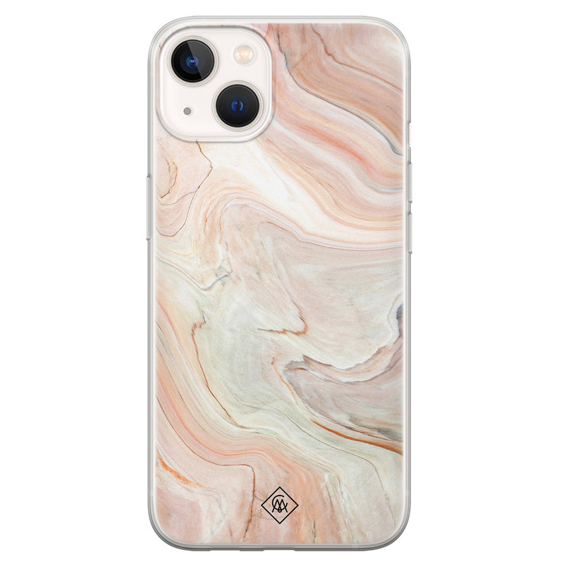 Casimoda iPhone 13 mini siliconen hoesje - Marmer waves