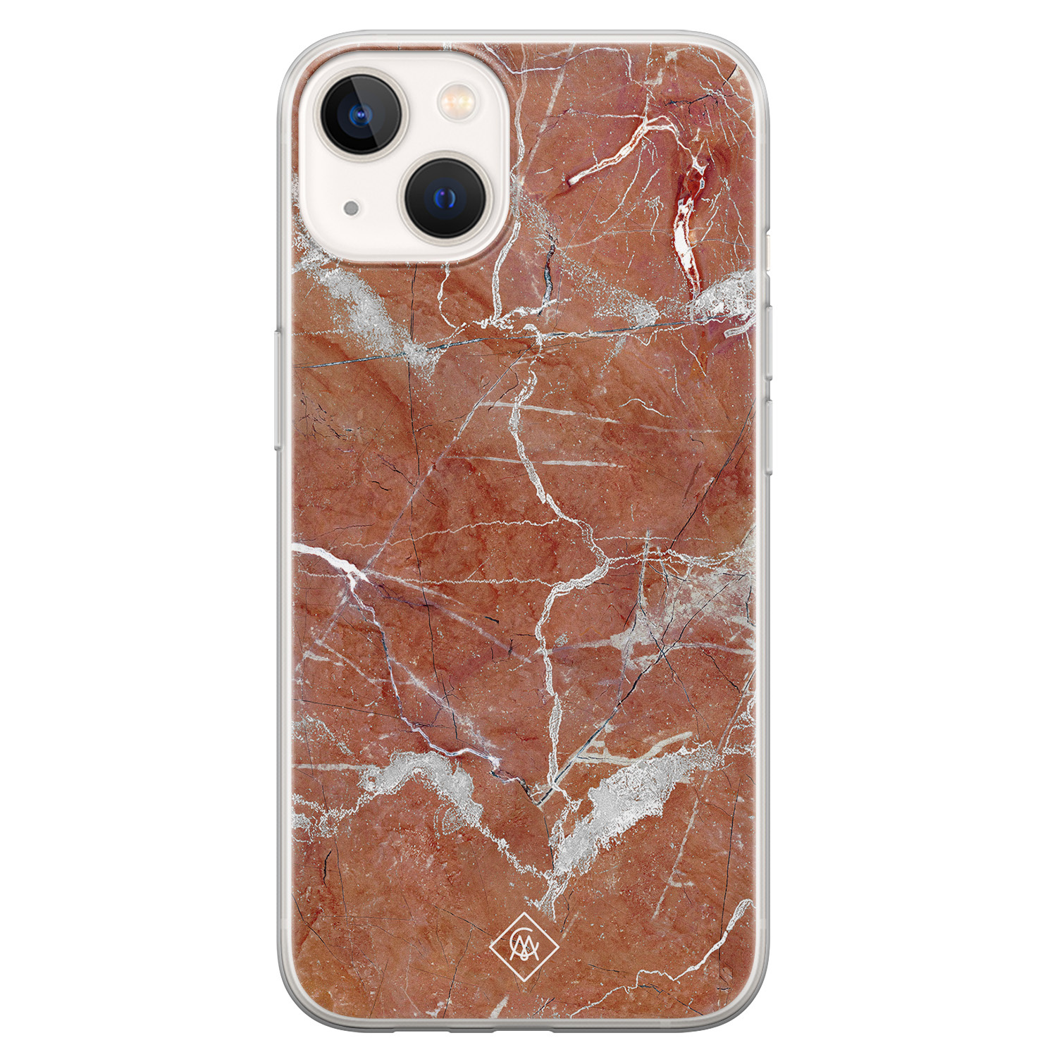 iPhone 13 mini siliconen hoesje Marble sunkissed