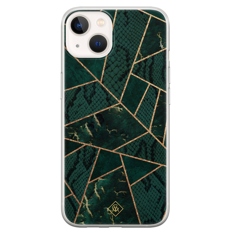 Casimoda iPhone 13 mini siliconen hoesje - Abstract groen