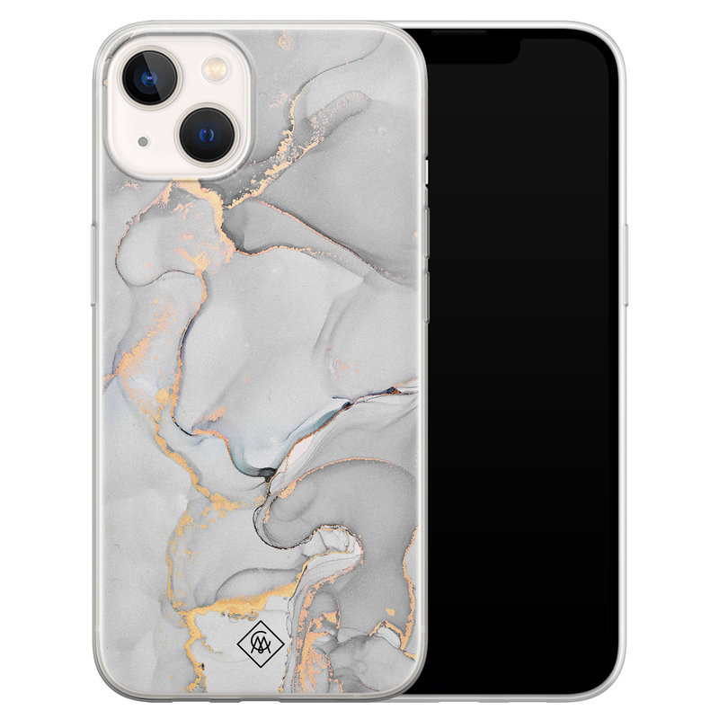 Casimoda iPhone 13 mini siliconen hoesje - Marmer grijs