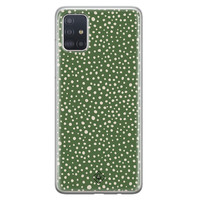 Casimoda Samsung Galaxy A51 siliconen hoesje - Green dots