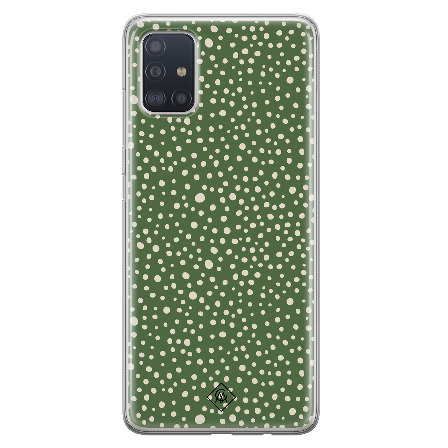 Samsung Galaxy A51 siliconen hoesje - Green dots