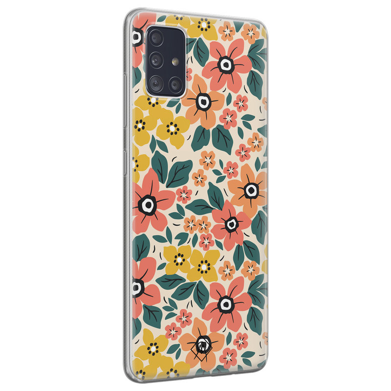 Casimoda Samsung Galaxy A51 siliconen hoesje - Blossom