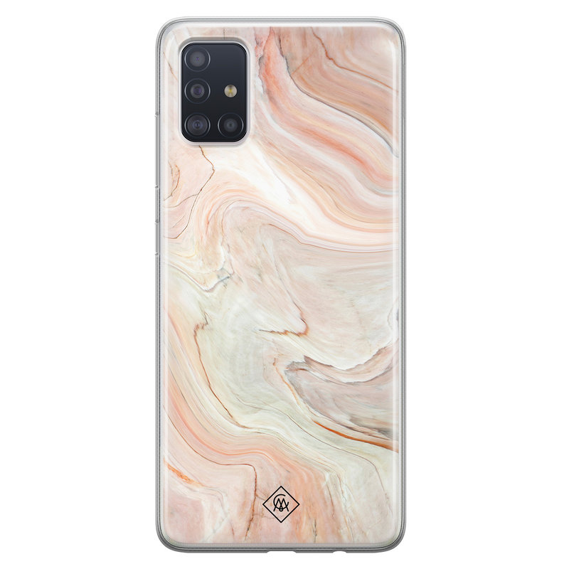 Casimoda Samsung Galaxy A51 siliconen hoesje - Marmer waves