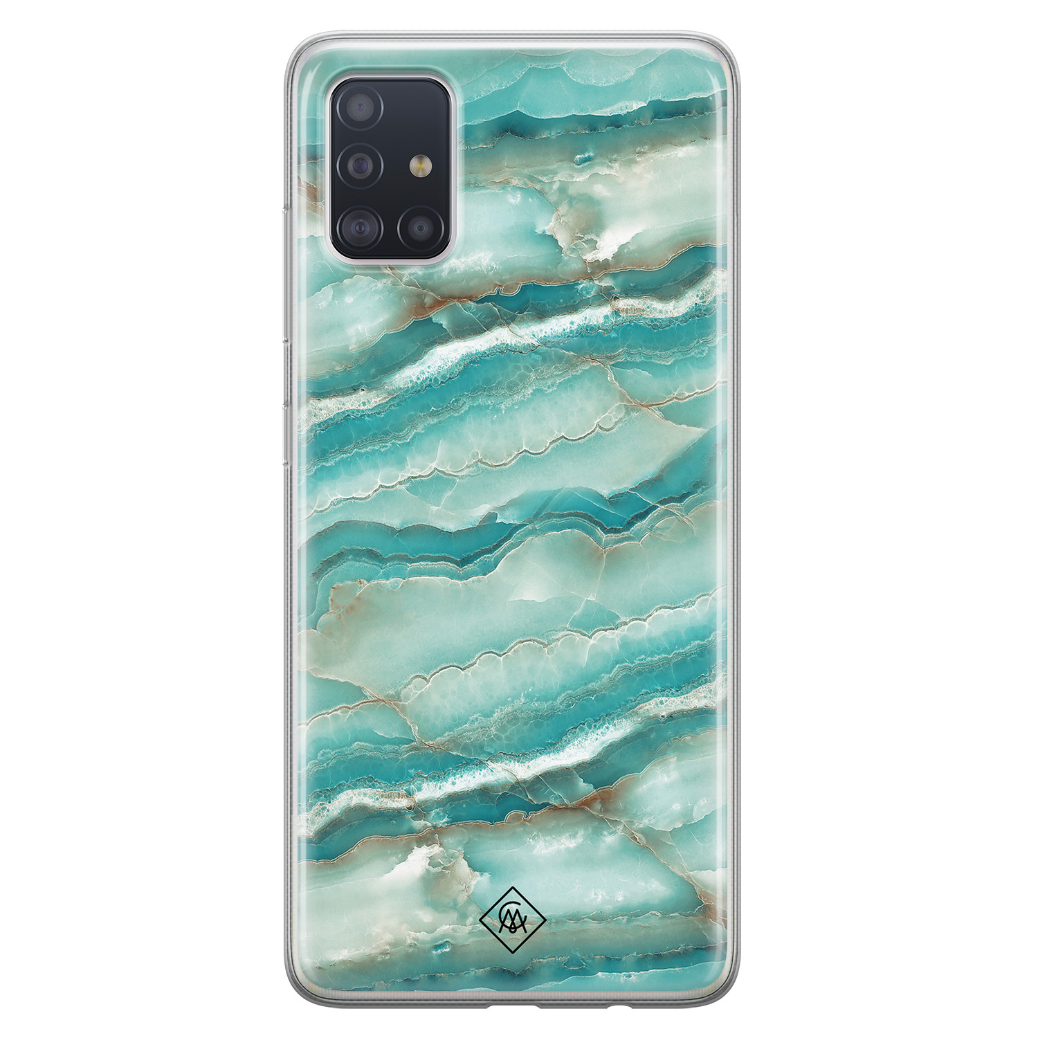 Samsung Galaxy A51 siliconen hoesje - Mamer azuurblauw