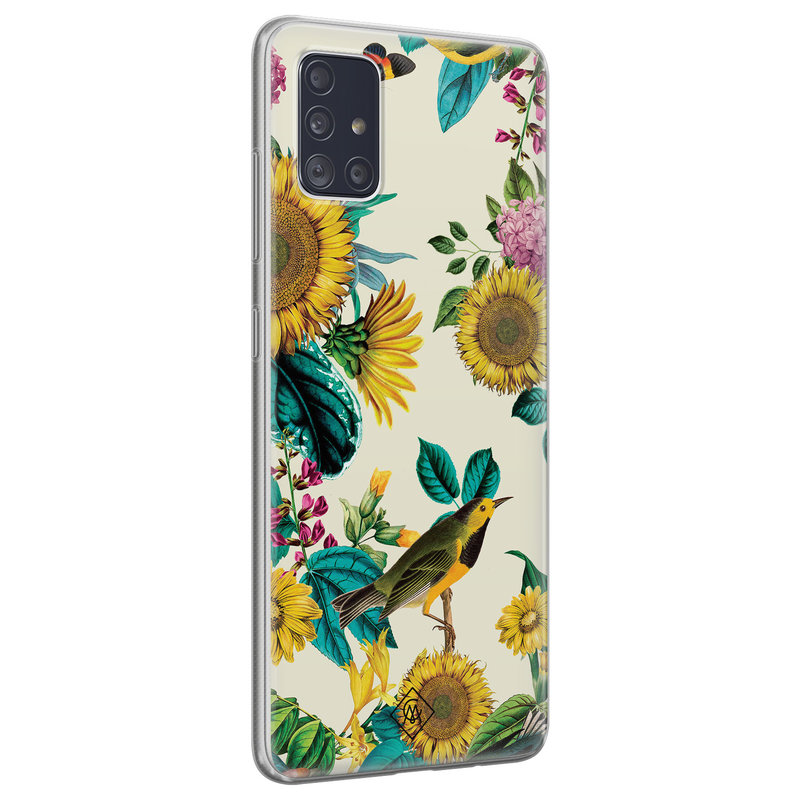 Casimoda Samsung Galaxy A51 siliconen hoesje - Sunflowers