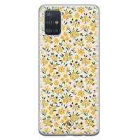 Casimoda Samsung Galaxy A51 siliconen hoesje - Yellow garden