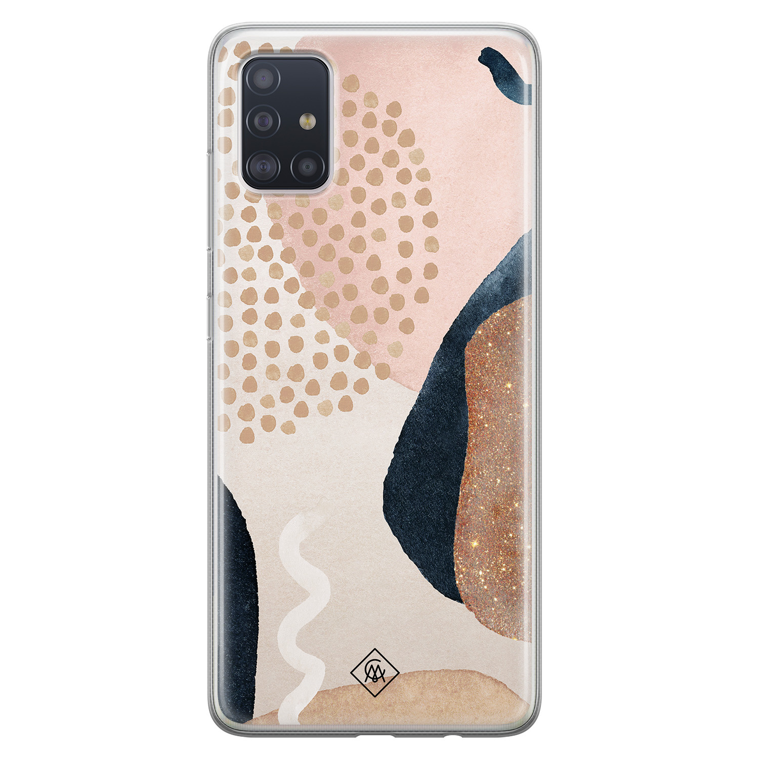 Samsung Galaxy A51 siliconen hoesje Abstract dots