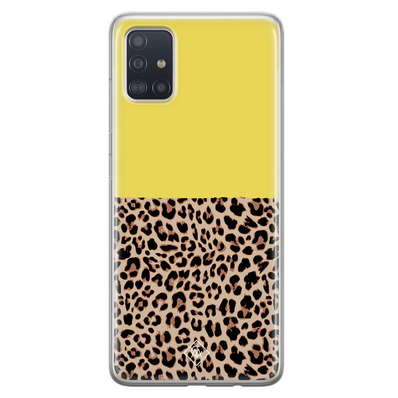 Casimoda Samsung Galaxy A51 siliconen hoesje - Luipaard geel