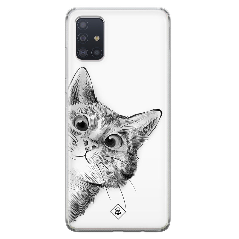 Casimoda Samsung Galaxy A51 siliconen hoesje - Peekaboo