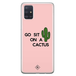 Casimoda Samsung Galaxy A51 siliconen hoesje - Go sit on a cactus