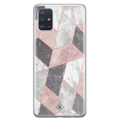 Casimoda Samsung Galaxy A51 siliconen hoesje - Stone grid