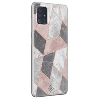 Casimoda Samsung Galaxy A51 siliconen hoesje - Stone grid