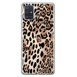 Casimoda Samsung Galaxy A51 siliconen hoesje - Golden wildcat