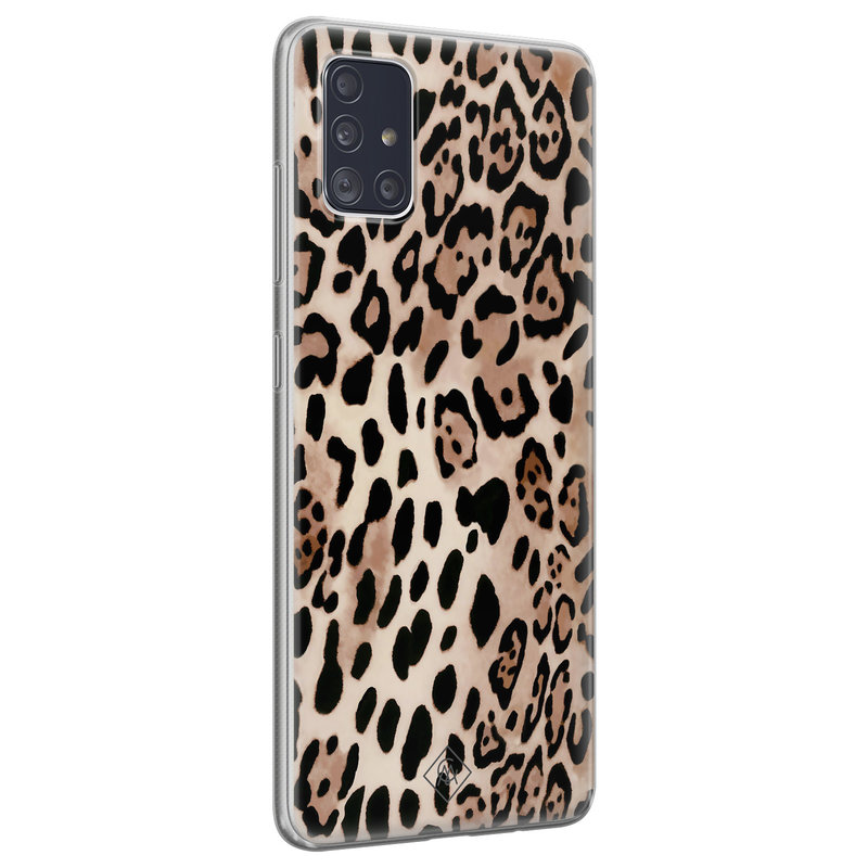 Casimoda Samsung Galaxy A51 siliconen hoesje - Golden wildcat