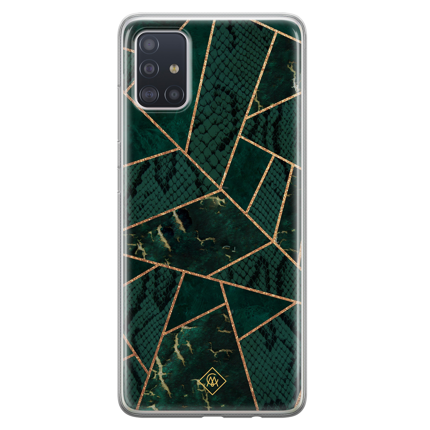 Samsung Galaxy A51 siliconen hoesje Abstract groen