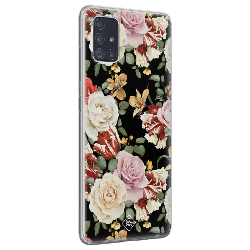Casimoda Samsung Galaxy A51 siliconen hoesje - Flowerpower