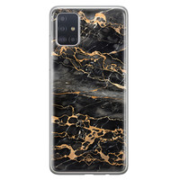 Casimoda Samsung Galaxy A51 siliconen hoesje - Marmer grijs brons