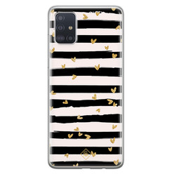 Casimoda Samsung Galaxy A51 siliconen hoesje - Hart streepjes Casimoda Samsung Galaxy A51 siliconen hoesje - Hart streepjes