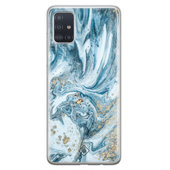 Casimoda Samsung Galaxy A51 siliconen hoesje - Marble sea