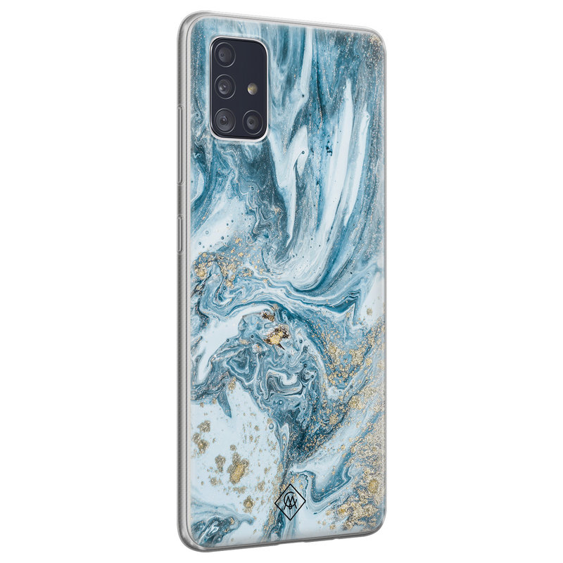 Casimoda Samsung Galaxy A51 siliconen hoesje - Marble sea