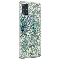 Casimoda Samsung Galaxy A51 siliconen hoesje - Mandala blauw