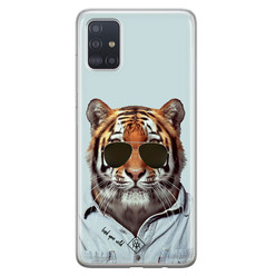 Casimoda Samsung Galaxy A51 siliconen hoesje - Tijger wild