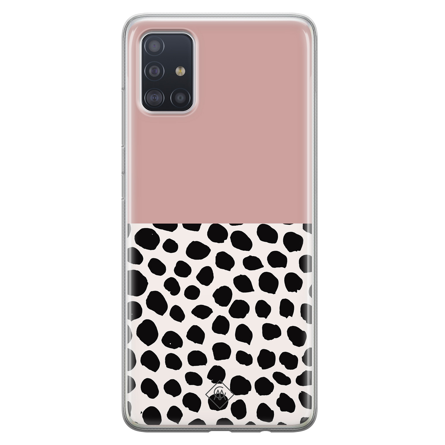 Samsung Galaxy A51 siliconen hoesje Pink dots