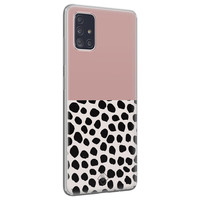 Casimoda Samsung Galaxy A51 siliconen hoesje - Pink dots