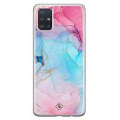 Casimoda Samsung Galaxy A51 siliconen hoesje - Marble colorbomb