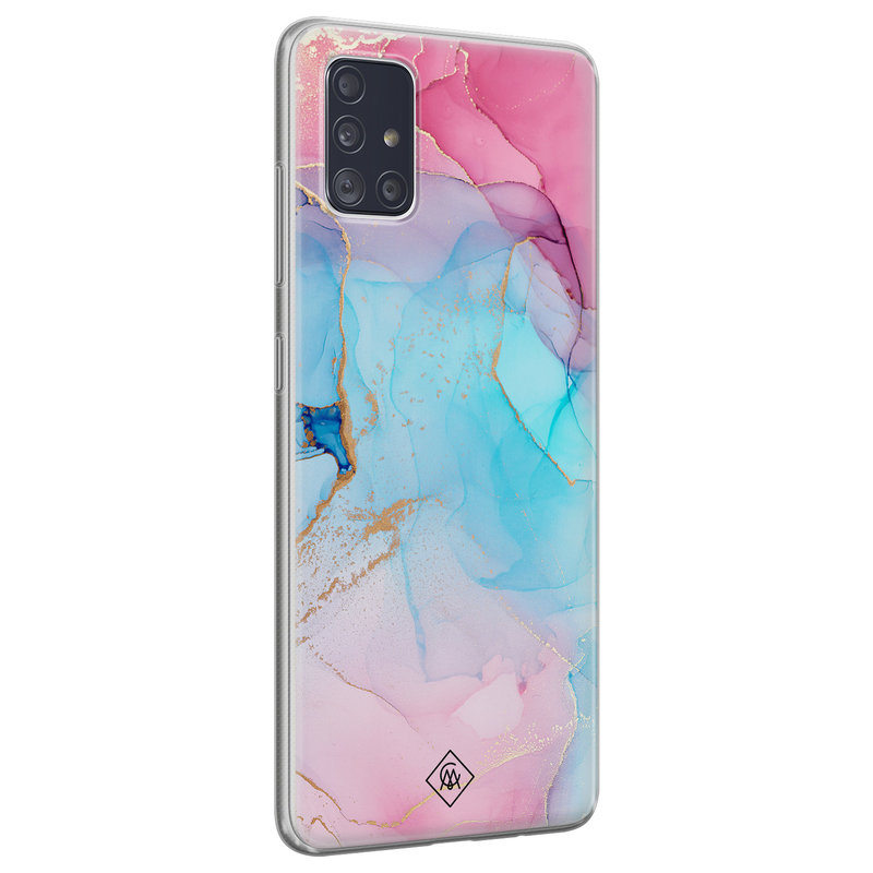 Casimoda Samsung Galaxy A51 siliconen hoesje - Marble colorbomb