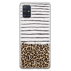 Casimoda Samsung Galaxy A51 siliconen hoesje - Leopard lines