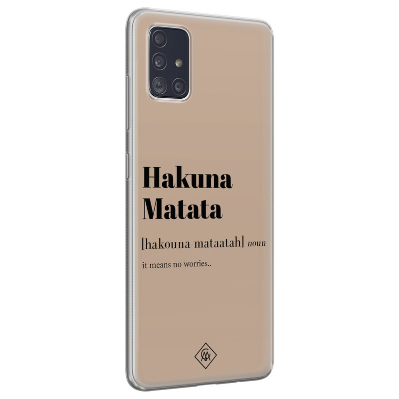 Casimoda Samsung Galaxy A51 siliconen hoesje - Hakuna matata