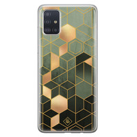 Casimoda Samsung Galaxy A71 siliconen hoesje - Kubus groen